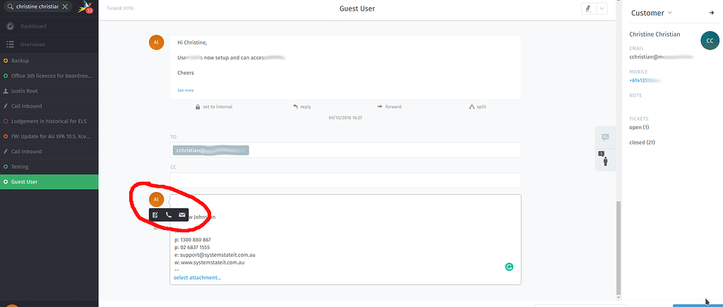 SMS activated - no option in GUI - Technical assistance - Zammad ...