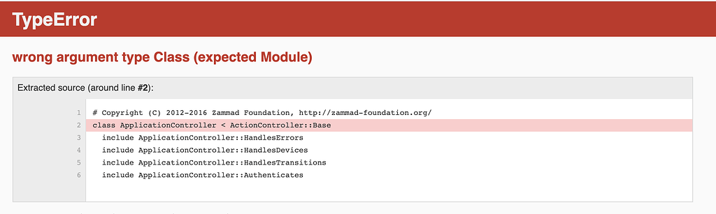 ApplicationController error: wrong argument type Class - Technical ...