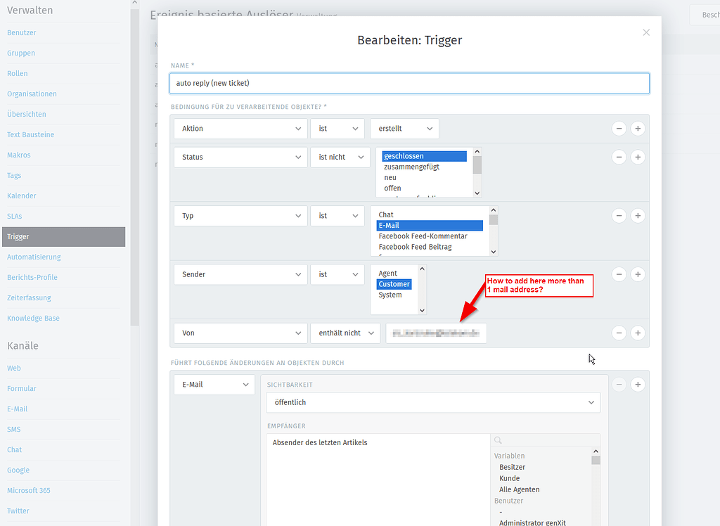 Zammad Trigger How to avoid sending trigger mails to no-replay contacts - Technical ...