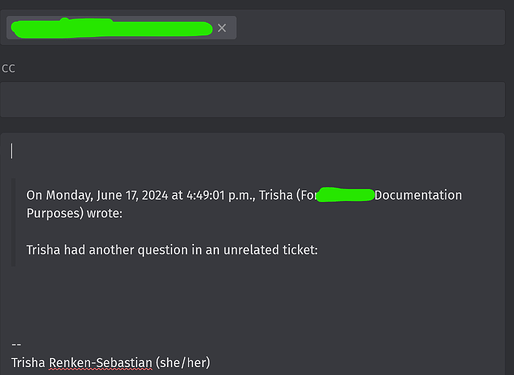 Zammad Replying to Part of a Ticket 2
