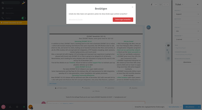 Screenshot Support - #37835909 - ZEVENET Newsletter Q3 2021