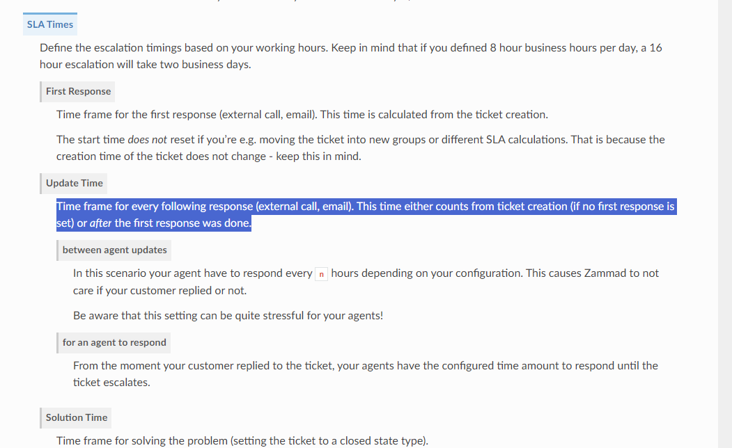 SLA - Update escalation time calculate on ticket creation - Technical ...
