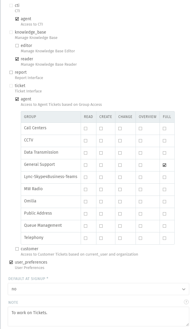 Role General Agent is conflicting with role Customer - Technical ...